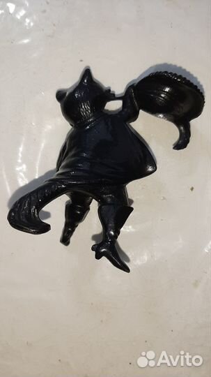 Подсвечник Кот в сапогах чугун СССР Касли