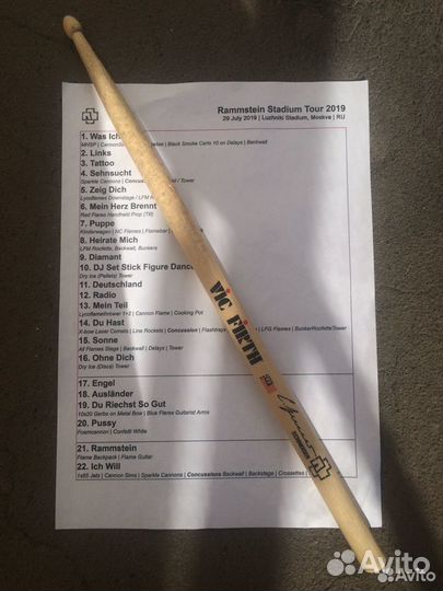 Rammstein барабанная палочка рамштайн