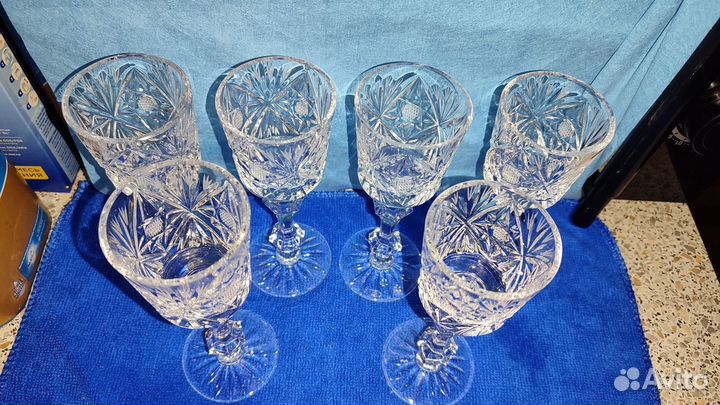 Фужеры хрустальные СССР 6шт