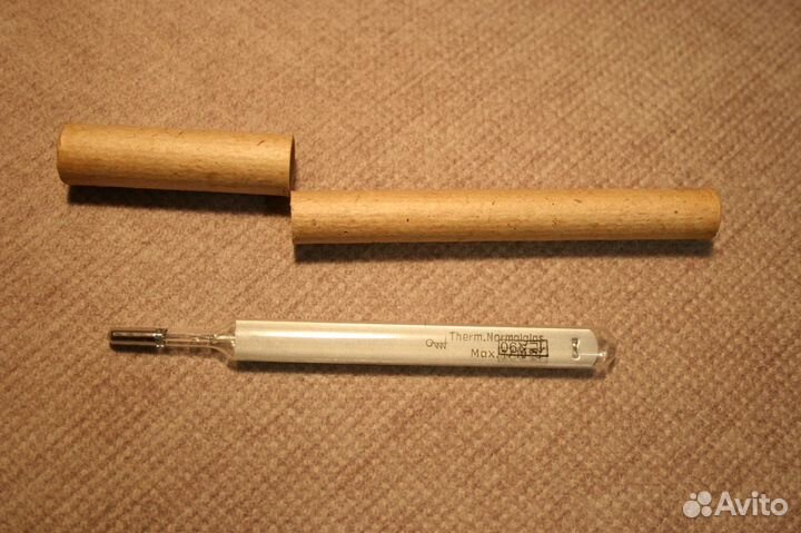 Градусник термометр ртутный под мышку СССР новый