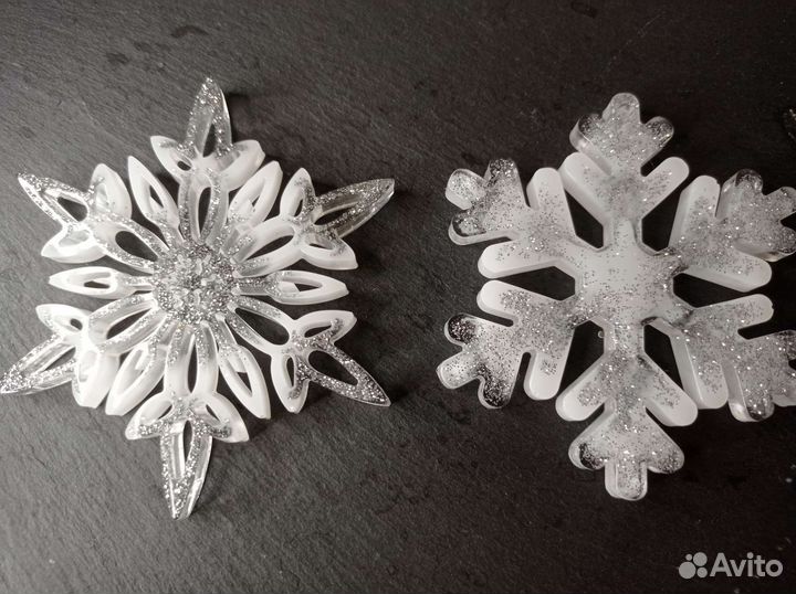 Новогодние игрушки из эпоксидной смолы