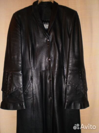 Плащ кожаный