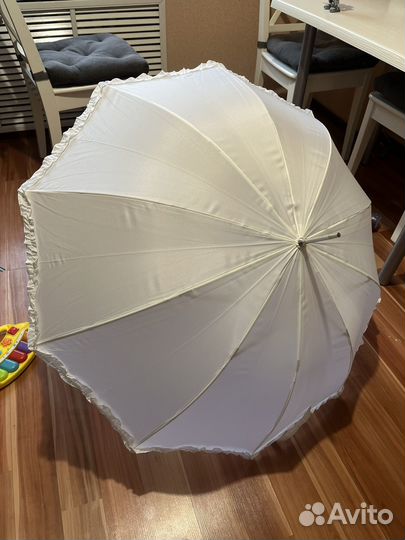 Зонт трость белый свадебный для фотосессии