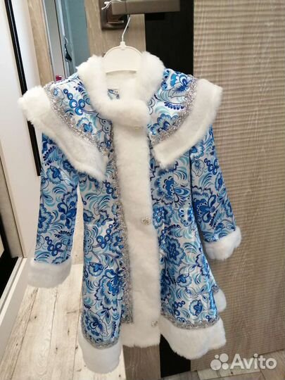 Новогодний костюм для девочки 104 снегурочка