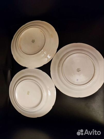 Тарелка зик СССР плоская 24см 3шт набор