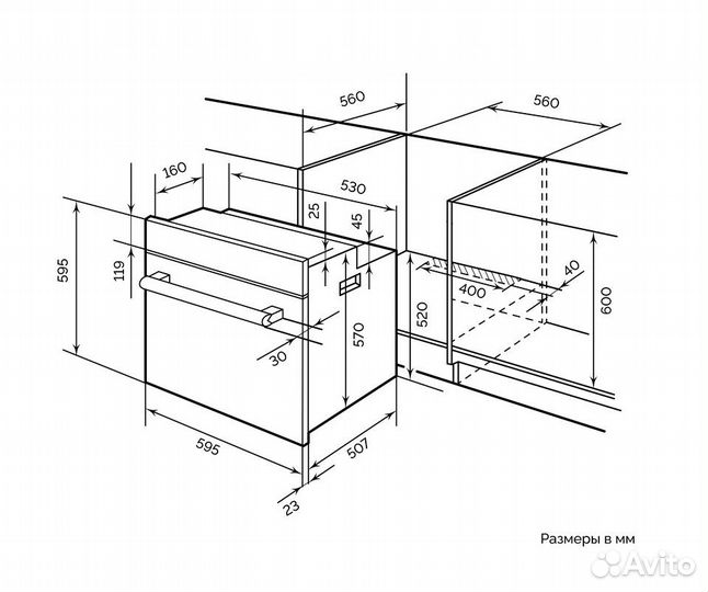 Электрический духовой шкаф Lex EDM 1002 ONE GR