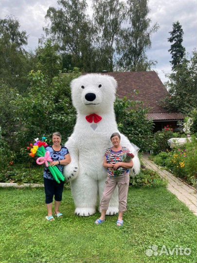 Белый мишка поздравление аниматор Чебурашка