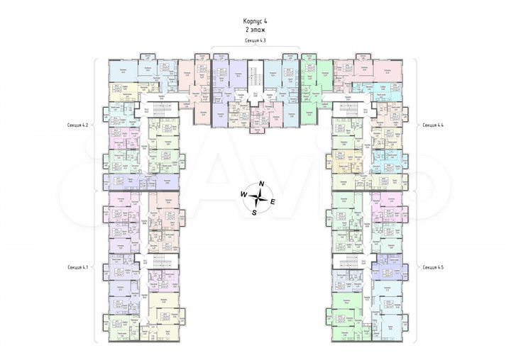 2-к. квартира, 63 м², 2/4 эт.