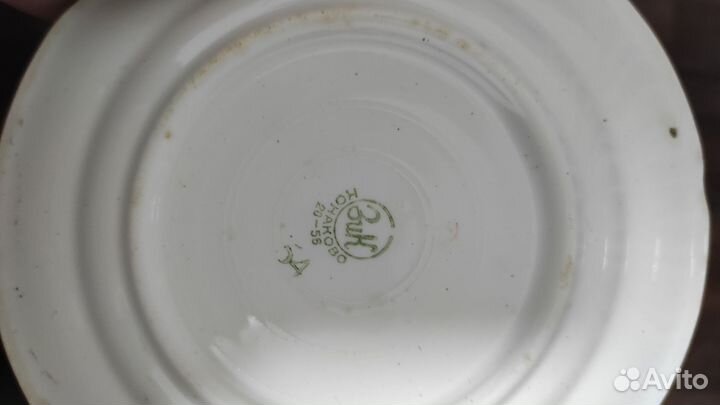 Тарелки зик конаково с корабликом СССР