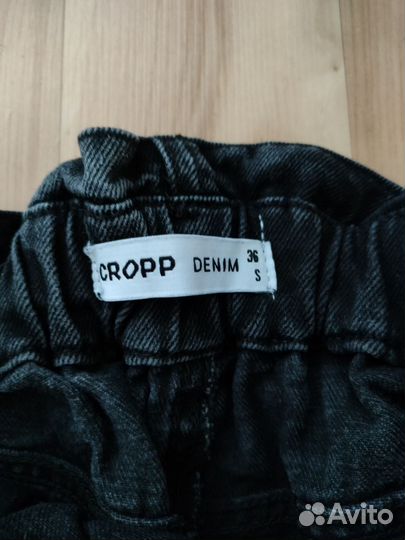 Джинсы женские cropp, чёрные. Хлопок 100%