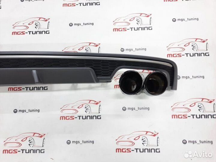 Диффузор + Akrapovic Black на A7 стиль S7 14-17гг