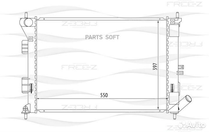 Радиатор охлаждения hyundai Elantra 10- 253103X010