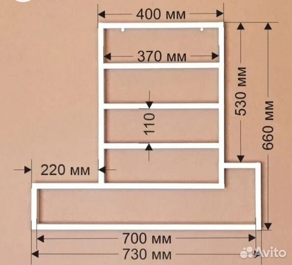Полка для гель лаков