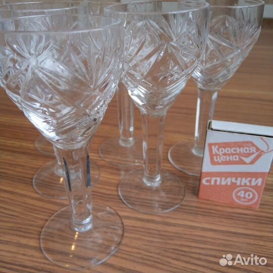 Набор хрустальных рюмок 6 штук