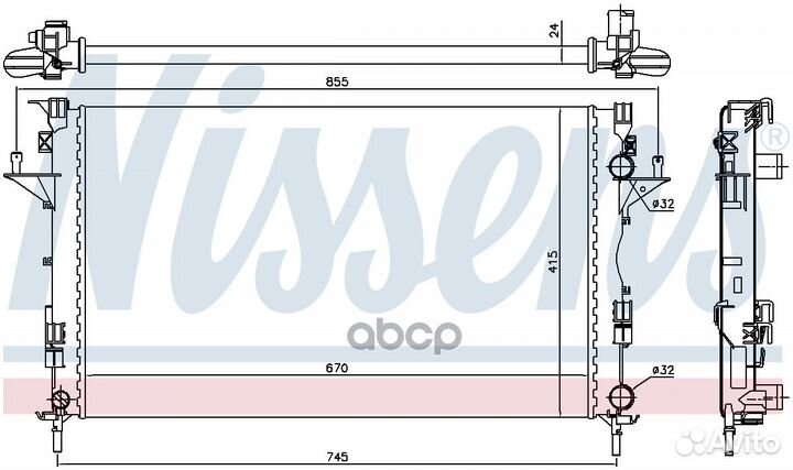 Радиатор двигателя renault laguna 1 6-1 8 00
