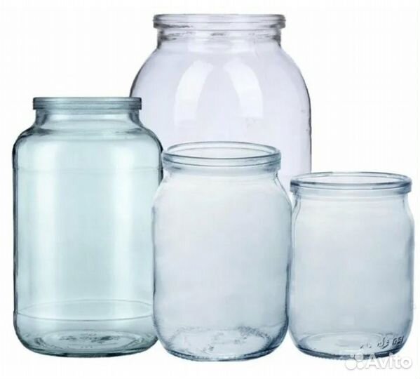 Банка стеклянная много