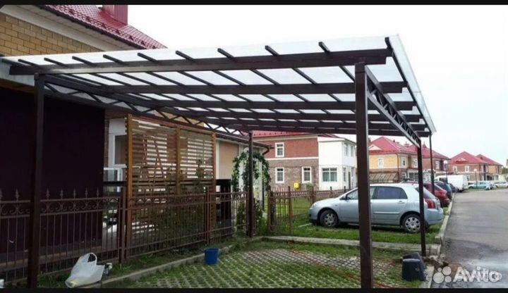 Навес для авто под ключ