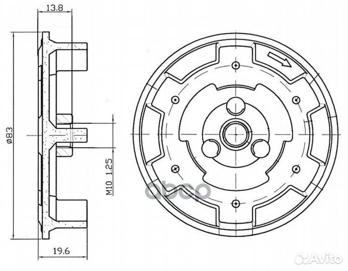 Пластина срывная муфты компрессора кондиц. для а/м