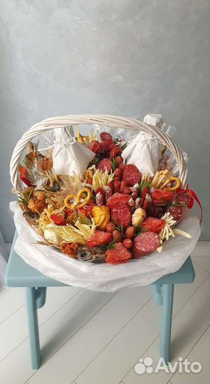 Съедобная корзина для мужчины, съедобный букет