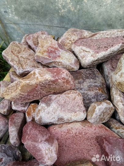 Камень для саун, малиновый кварцит, габродиабаз, п