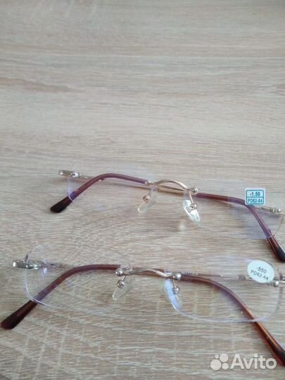 Очки -1,5, -5,5 без оправные, новые