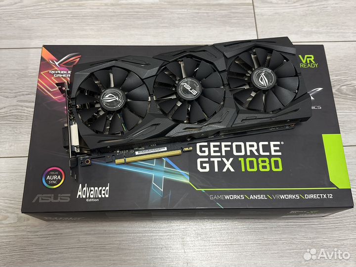 Asus GTX 1080 Strix Gaming 8гб