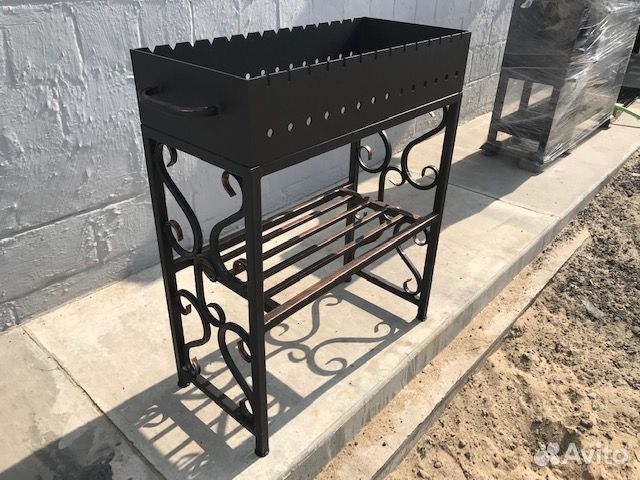Мангал № 0097/3 с дровницей хол.ковка
