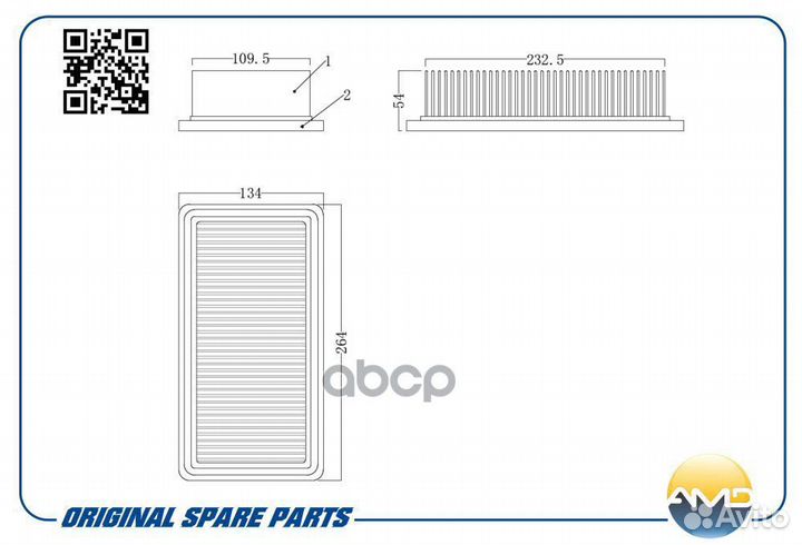 Фильтр воздушный amdfa18 AMD