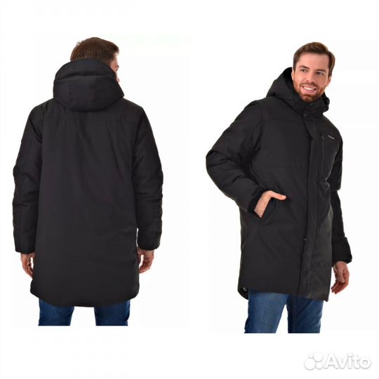 Куртка зимняя удлиненная парка капюшоном