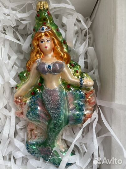 Русалка елочная игрушка Польша