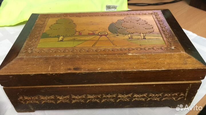 Шкатулка СССР, резьба, дерево, 60е годы