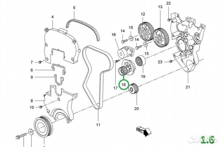 Помпа Metaco водяной насос Chevrolet DW 1.4-1.6