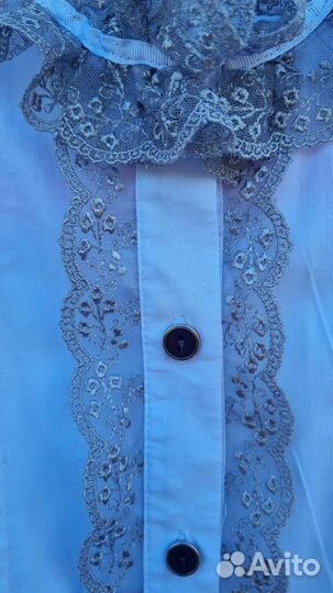 Нарядная школьная блузка для девочек 140