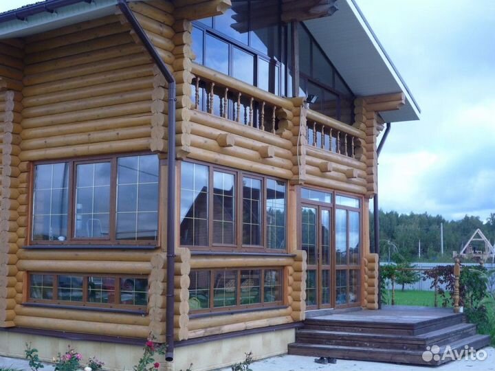 Окна двери пластиковые в дом ламинированные