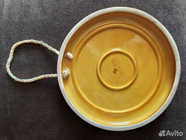 Олимпийский мишка настенная тарелка СССР керамика