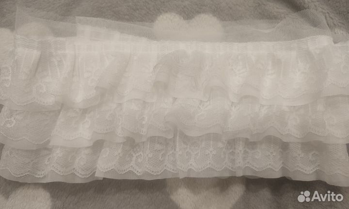Кружево трехслойное белое