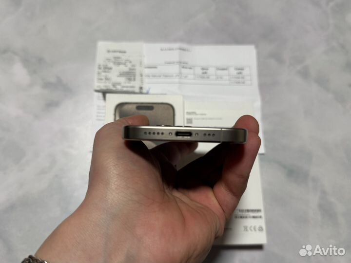 iPhone 15 pro 128gb с чеком оригинал sim+esim