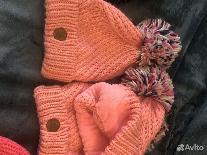 Шапка для девочки на флисе