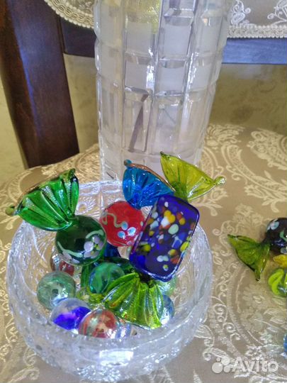 Вазочки с декором из Венецианского стекла