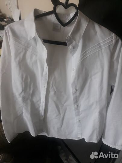 Блузка белая школьная 134-140-146 легкий хлопок
