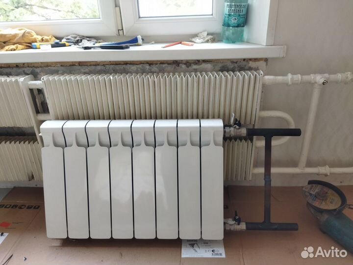 Замена радиаторов стояков газовых магистралей