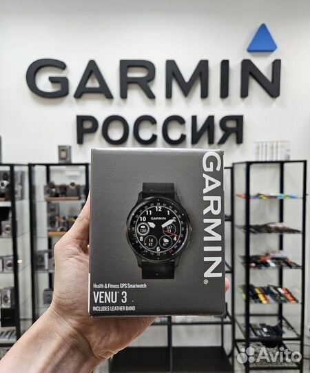 Garmin Venu 3 Slate stainless steel bezel with bla