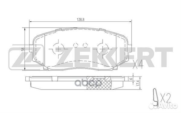 Колодки торм. диск. передн. Mazda CX-7 07- CX