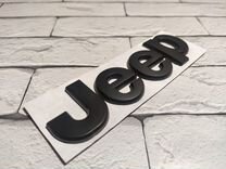 Значок Jeep надпись Джип черный