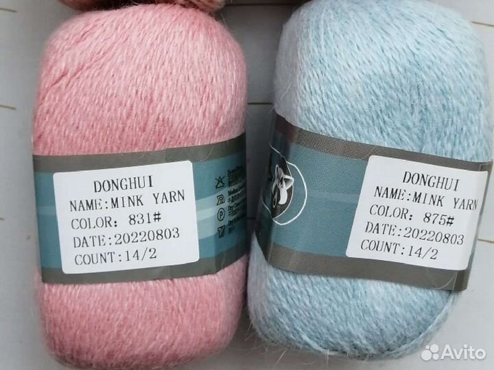 Пряжа пух норки