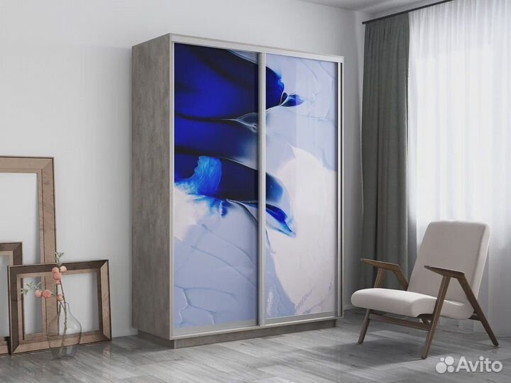 Шкаф-купе с фотопечатью «Экспресс» 2-х дверный