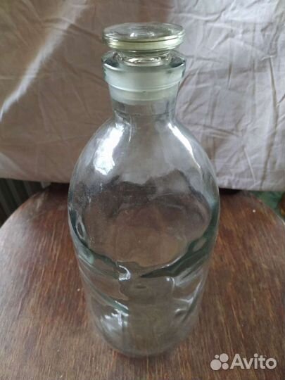 Бутыль Светлого стекла СССР,3-4 литра