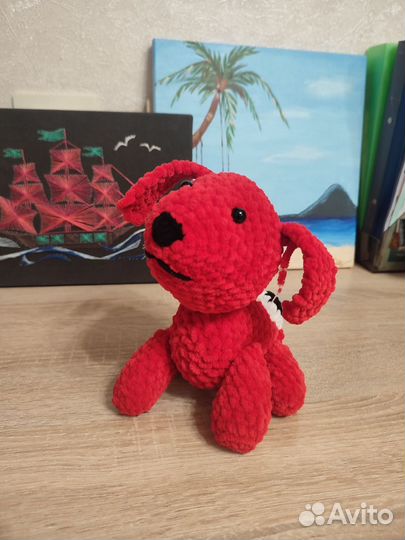 Плюшевая собачка амигуруми