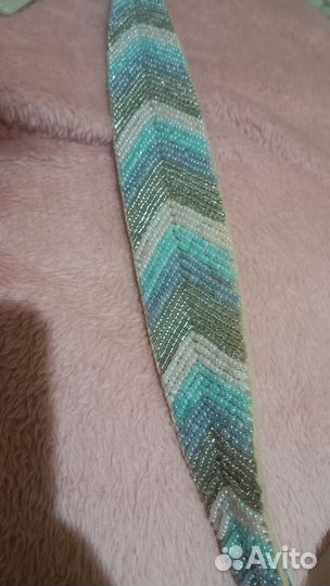 Пояс на резинке, бисер