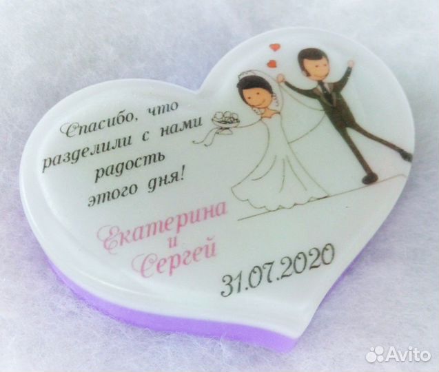 Сердце бонбоньерки на свадьбу